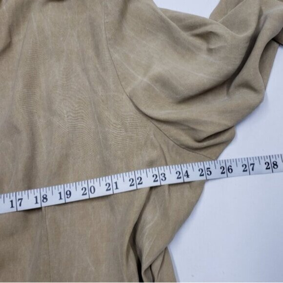 Joseph Ribkoff Bronze Tan Wrap Tunic Blouse Long Sleeve Top Plus Size - Picture 11 of 13